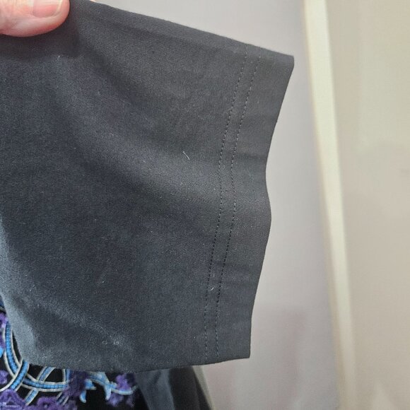 Bob Mackie Top Blouse 2X Wearable Art Peacock Bird Bling Sequined 3/4 Sleeves - Picture 10 of 12